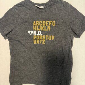 Fleurty Girl New Orleans Kids Gray Alphabet Tee NOLA Boutique Heart Cotton